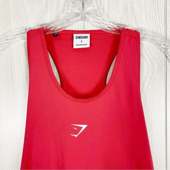 Gymshark | Pink Racerback Logo Tank Top Size Small - Picture 3 of 9